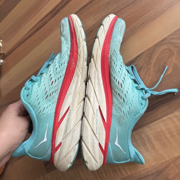 Hoka One Clifton 8 Women’s Running Athletic Shoes Aqua Blue 7.5 - Picture 10 of 11